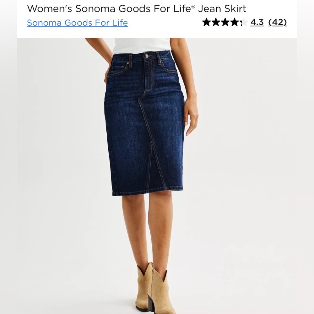 NWT women’s Sonoma denim jeans skirt size 14